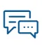 Bulles de discussion pour la communication