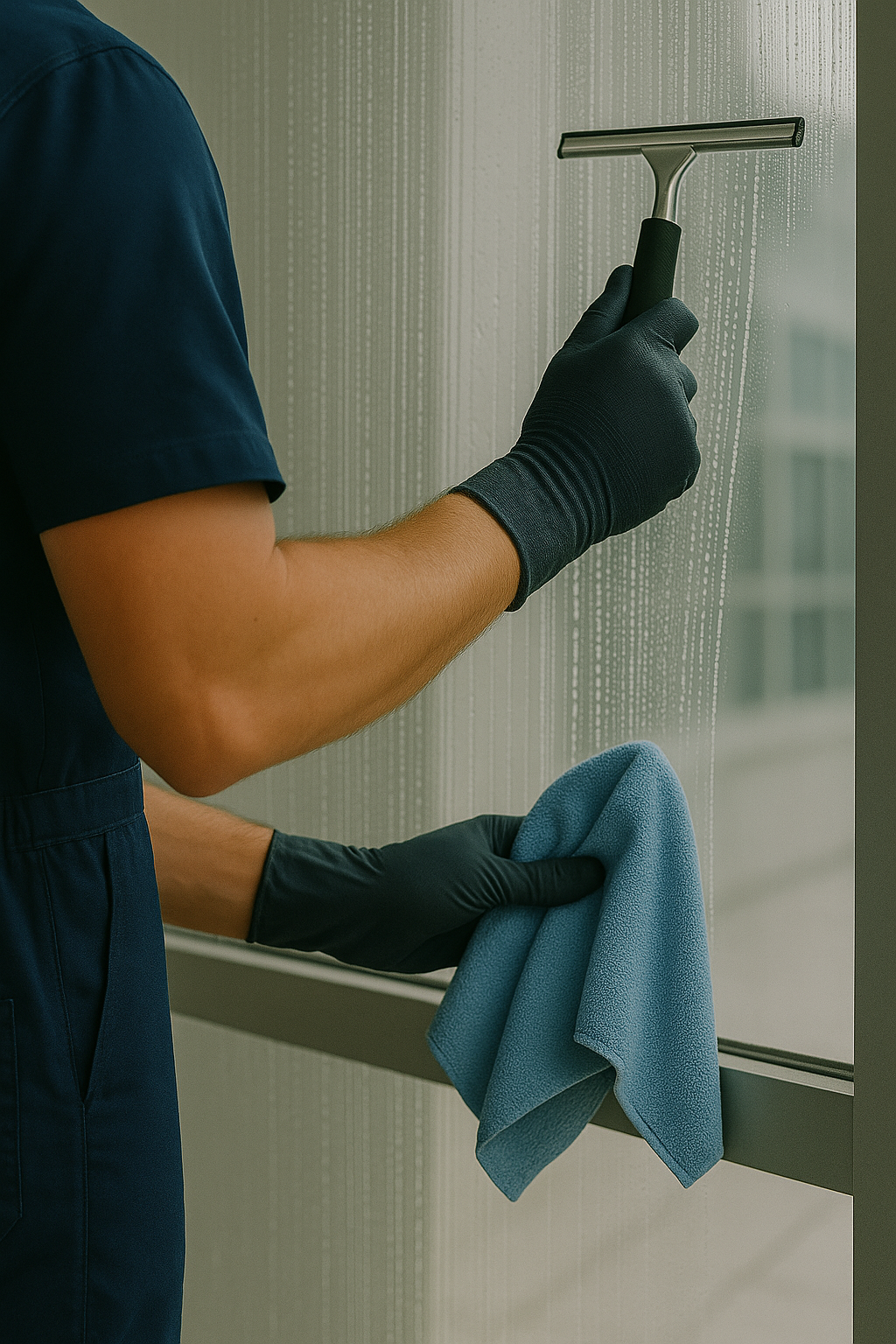 Lavage de vitres professionnel raclette